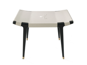 DINKA - Square tanned leather and wooden side table _ ETRO Home Interiors